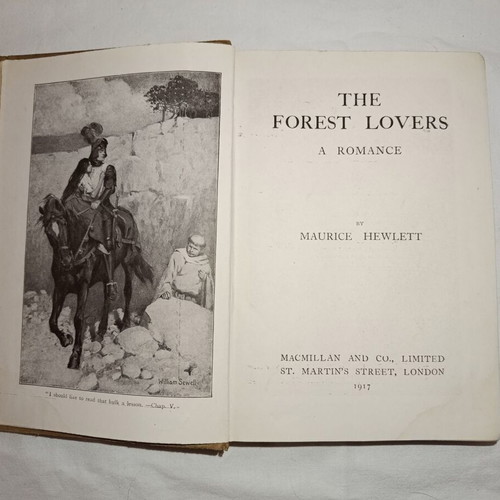The Forest Lovers by Maurice Hewlett used vintage book 1917 edition
