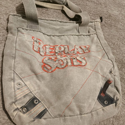 Replay shoulder bag fabric like new, gray and blue with extra strap