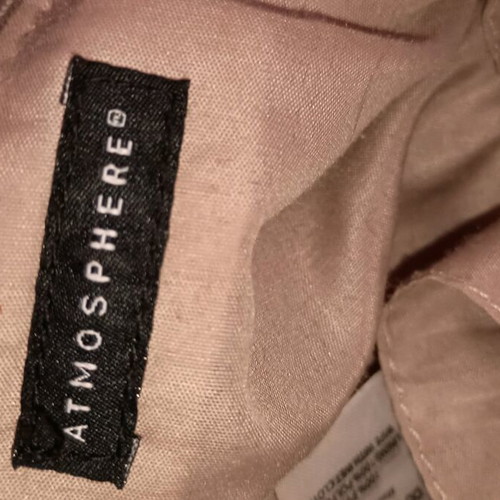 Atmosphere shoulder bag used, large capacity, beige