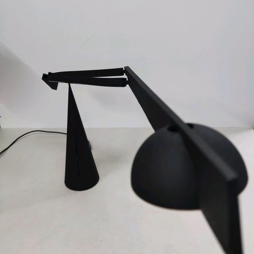 Italiana Luce Tabla desk lamp black, plastic and metal