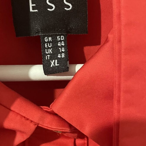 Access red summer dress with belt like new, sizes L-XL