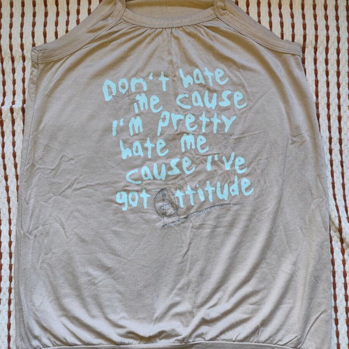 Beige tank top with straps like new, size medium