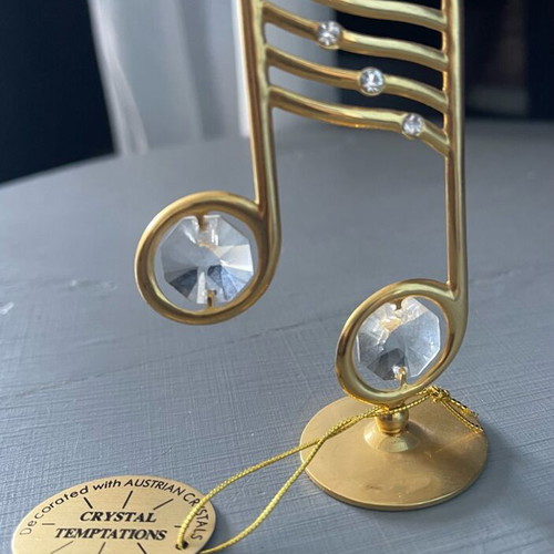 Gold plated 24K decoration with Austrian crystals Crystal temptations