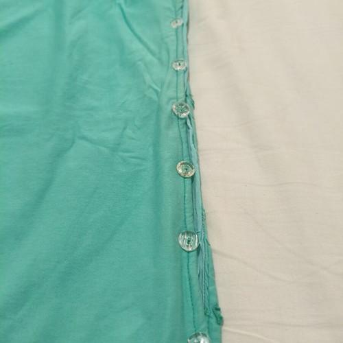 Handmade pillowcases set of 2 new turquoise with buttons 50x30 cm