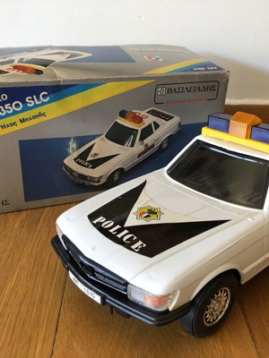 Βασιλειάδης Mercedes 350 SLC αστυνομικό παιχνίδι, vintage 1970