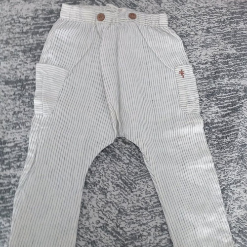 Linen baby pants used, size 18-24 months