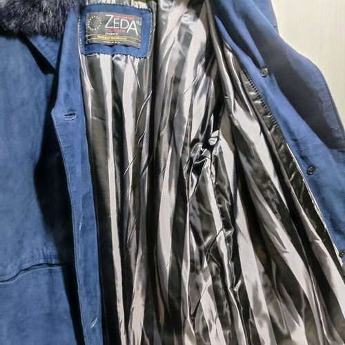 ZEDA Roberto Bertolucci women's castor coat like new, blue