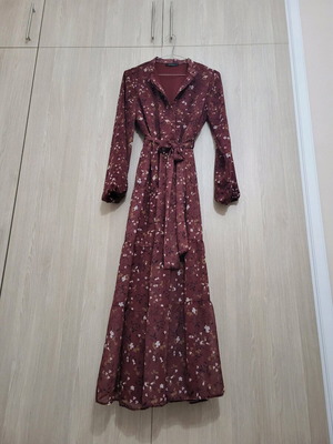 Trendyol Burgundy Floral Dress like new, size S