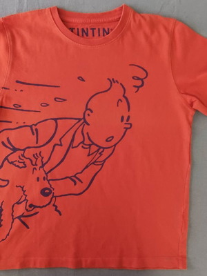 Tintin children's t-shirt new, size 10, orange