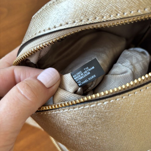 Michael Kors Rhea Medium backpack like new, gold