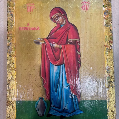 Panagia Gerontsissa handmade and varnished, new