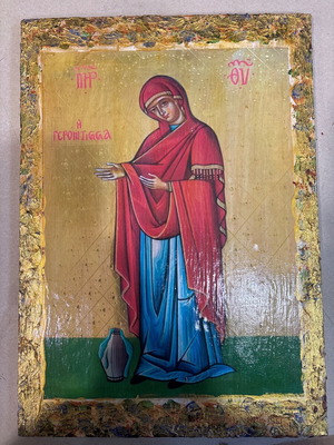 Panagia Gerontsissa handmade and varnished, new