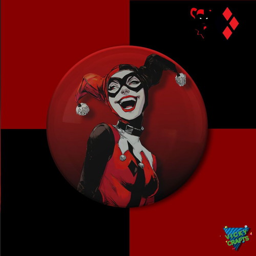 Harley Quinn pins set 6 pieces 2.5cm new