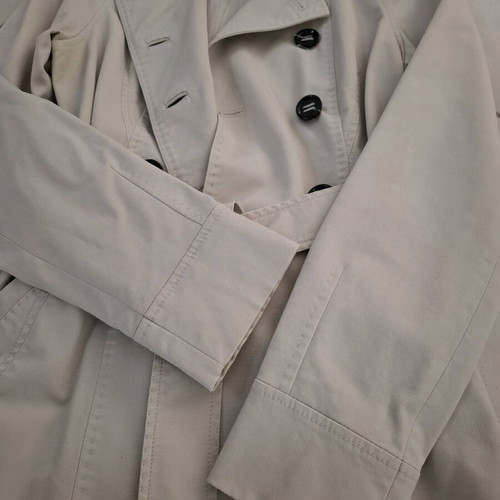 Zara woman trench coat used, size S, beige with belt