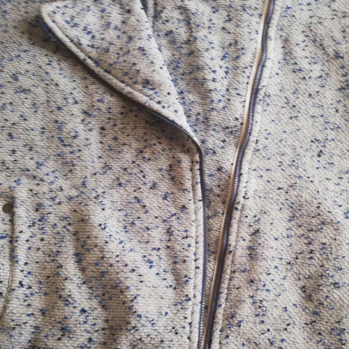 Zaketa with zipper used, blue and white, size XL