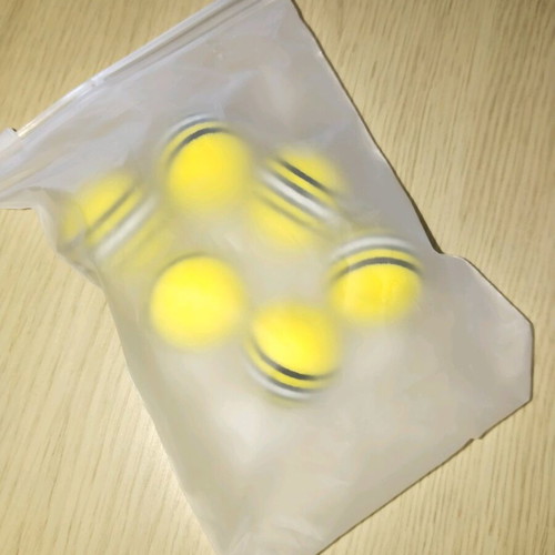 Set of yellow cat toy balls new