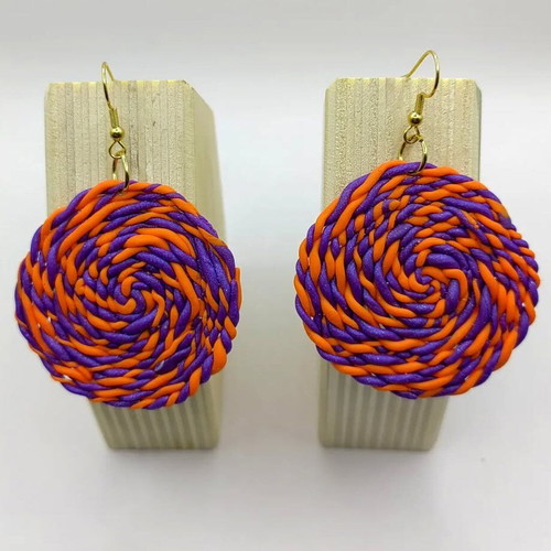 Handmade polymer clay dangle earrings new with stainless steel clasps