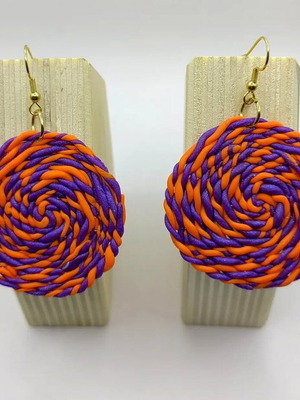 Handmade polymer clay dangle earrings new with stainless steel clasps