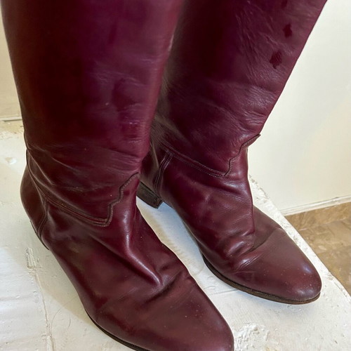 Vintage cowboy boots leather like new, size 41, brown