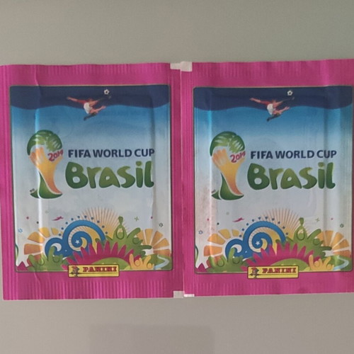 Panini FIFA World Cup 2014 Brazil pink sticker packs, 2 pcs
