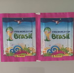 Panini FIFA World Cup 2014 Brazil pink sticker packs, 2 pcs