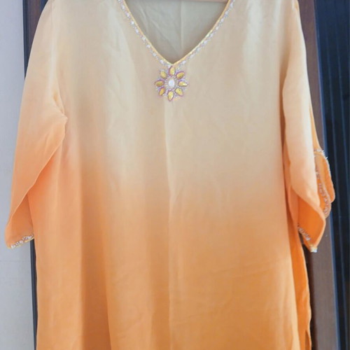 Leonard summer blouse XXL like new, yellow and orange