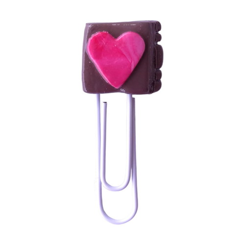 Decorative Valentine’s Day Book Paperclip with Polymer Clay New