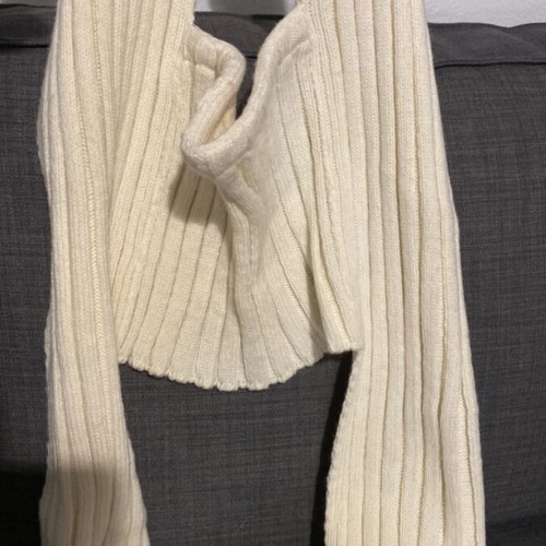 Ecru scarf-top backless like new