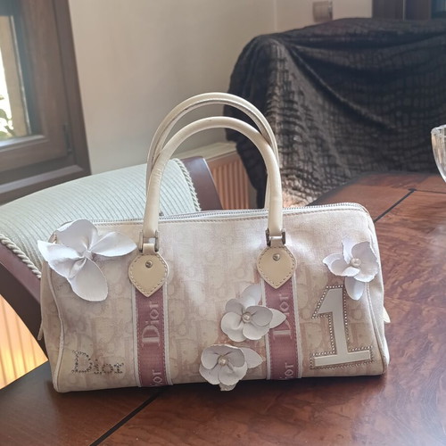 Dior Trotter Pink Bowling Bag John Galliano used
