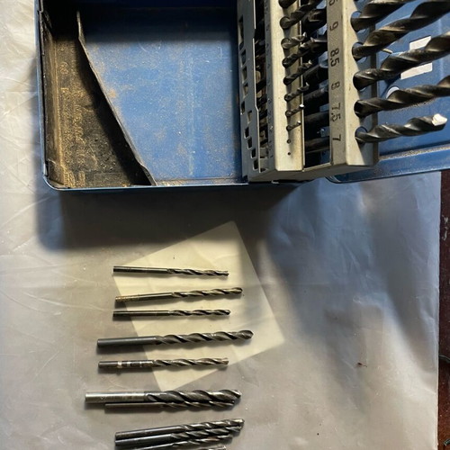 Set of black drill bits used