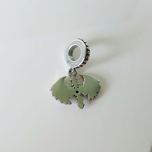 925 Silver Charm for Bracelet new, Eye of the Phoenix