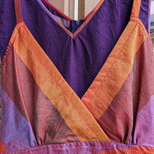 Boho summer dress Nid d’ Abeille like new, purple and orange, size M