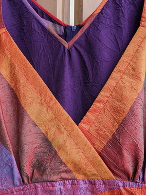 Boho summer dress Nid d’ Abeille like new, purple and orange, size M
