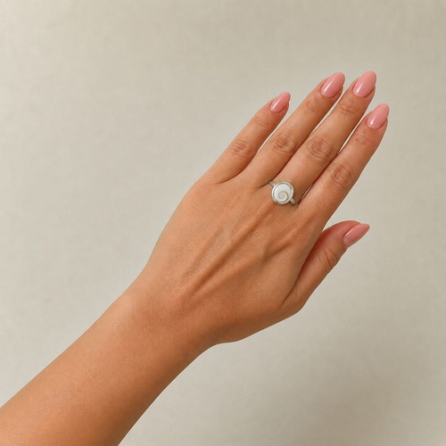 Handmade Gianniotiko ring silver 925 with sea eye stone new