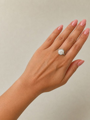 Handmade Gianniotiko ring silver 925 with sea eye stone new