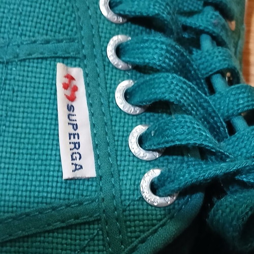 Superga 2750-Cotu Classic women's canvas sneakers used, size 40, green