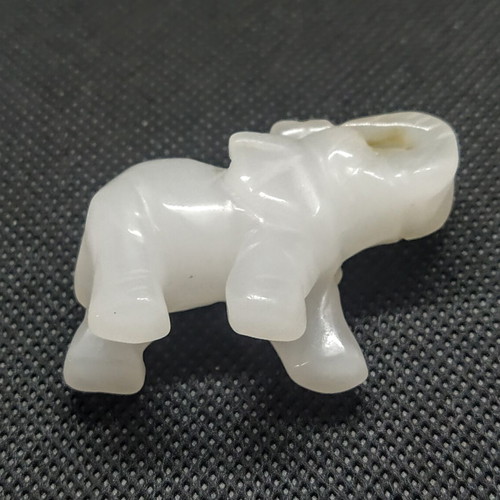 Small Elephant Figurine Made of White Nephrite Like New