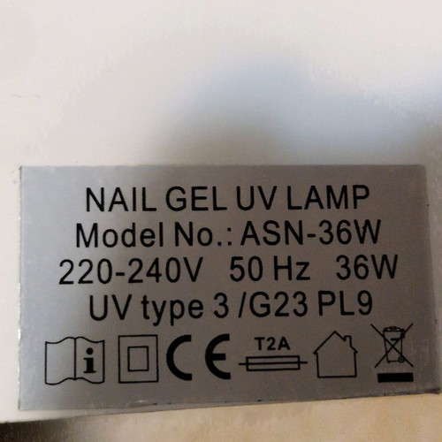 Manicure lamp 36V used with 4 UV curing bulbs