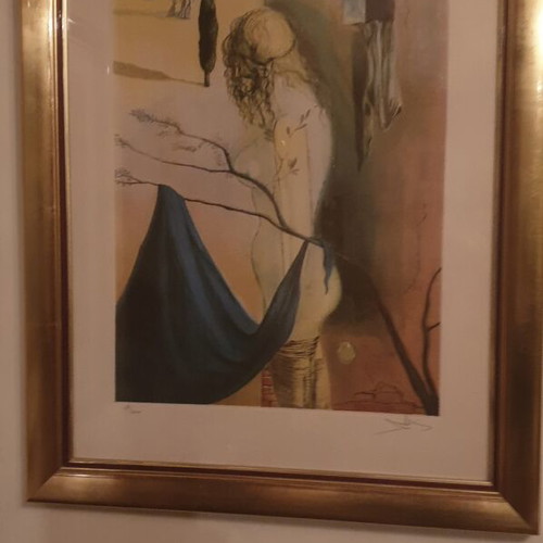 Silk Screen Print of Gala by Dali like new with certificate