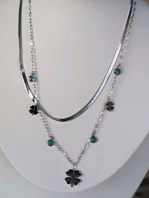 Stainless steel necklace new, silver