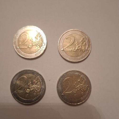 Greek commemorative 2 euro coins mint condition set of 4