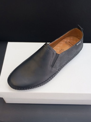 Boxer low shoes with genuine leather and anatomical insole, black, size 39