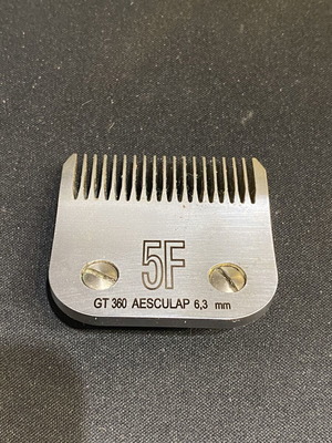 Aesculap GT360 5F 6.3mm clipper blade used for animal grooming