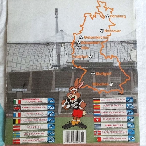 Panini EURO88 album used with unrelated stickers