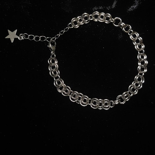 Star chainmail bracelet handmade, stainless steel