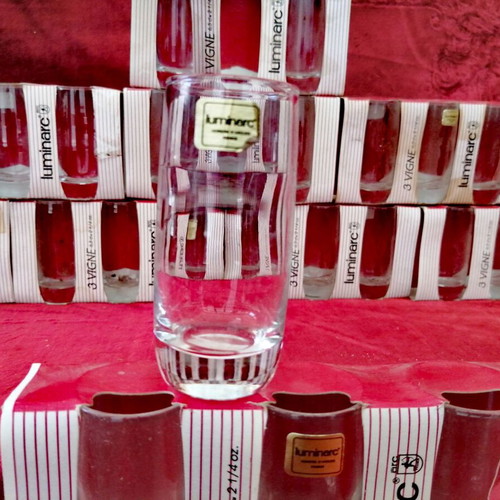 Set of 3 New 65ml Ouzo-Tsipouro Glasses from France
