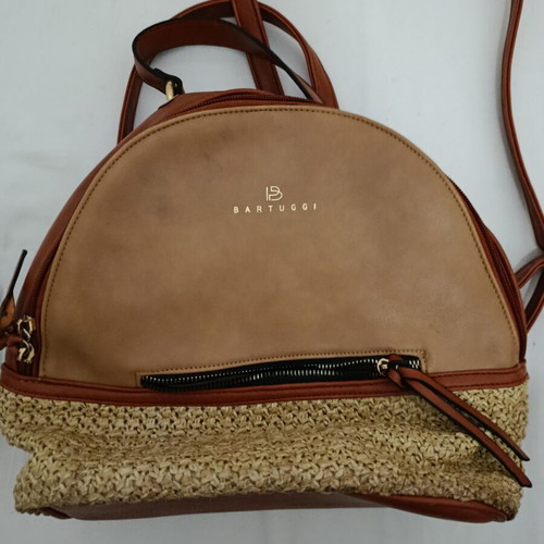 Women's backpack bag used, brown