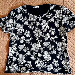 Γυναικείο μπλουζάκι με λουλούδια L/XL