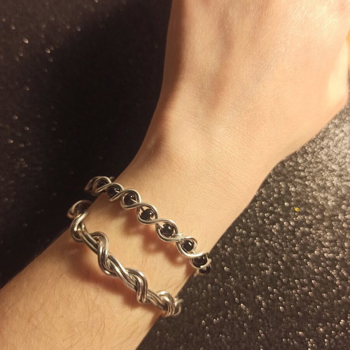 Alternative handmade bracelet stainless wire adjustable size