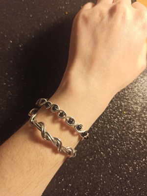 Alternative handmade bracelet stainless wire adjustable size